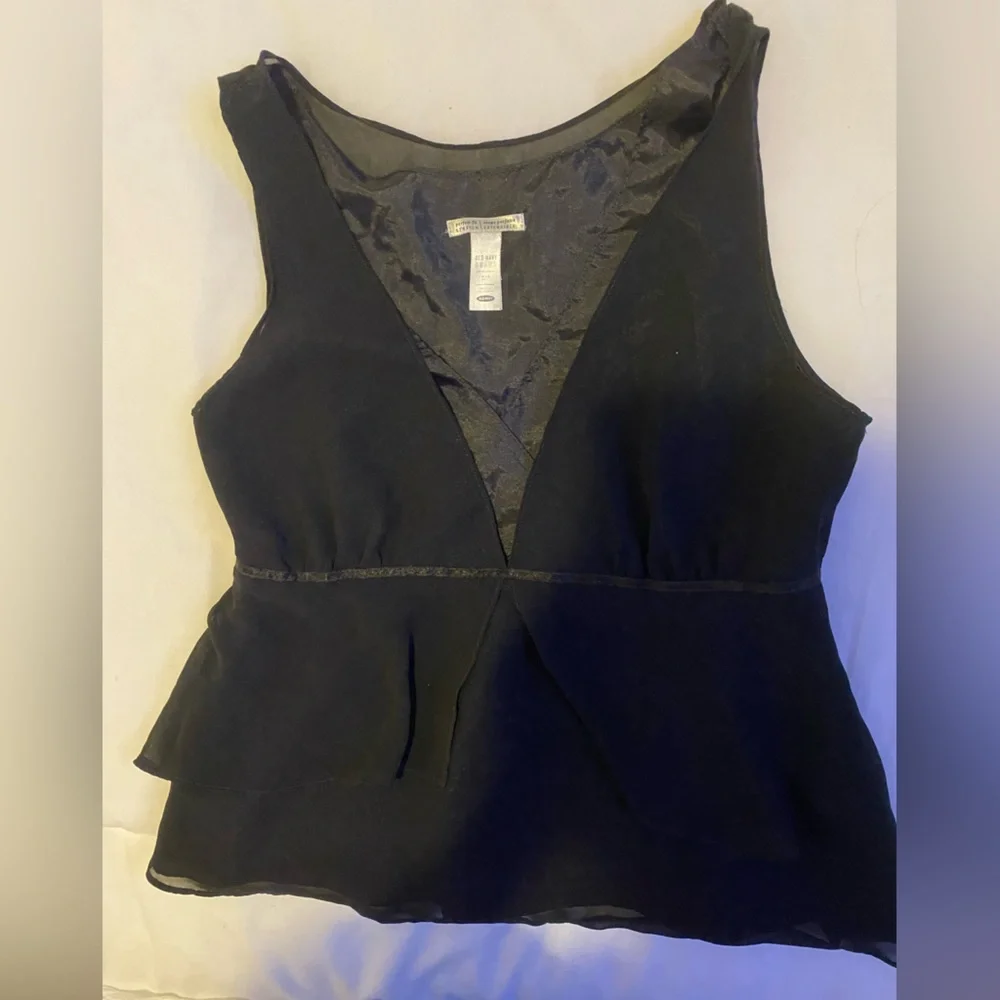 Black peplum top - Picture 1 of 3